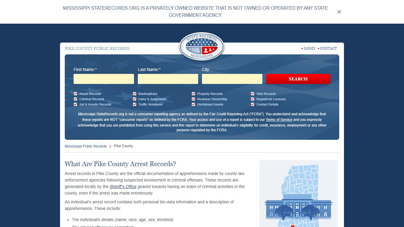 Pike County Arrest, Court, and Public Records | StateRecords.org